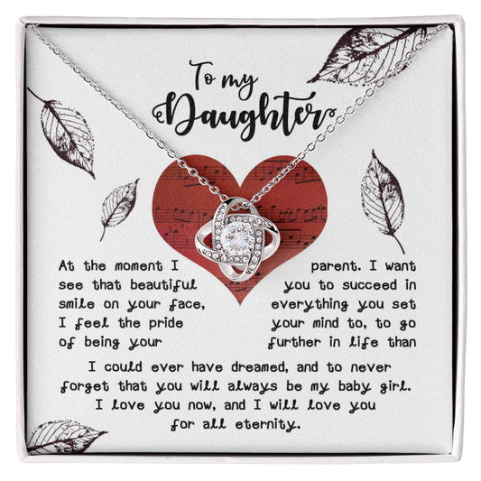 Daughter - On Your Face - Love Knot Necklace