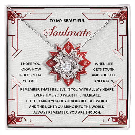 Soulmate - You Are Enough - Love Knot Necklace