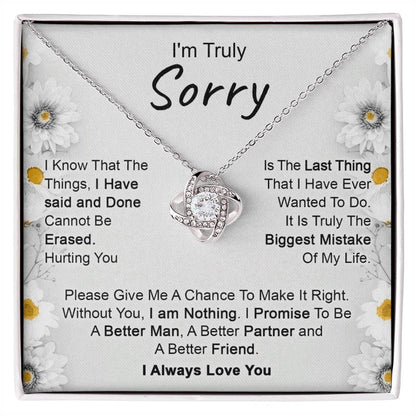 I’m Truly Sorry - Love Knot Necklace