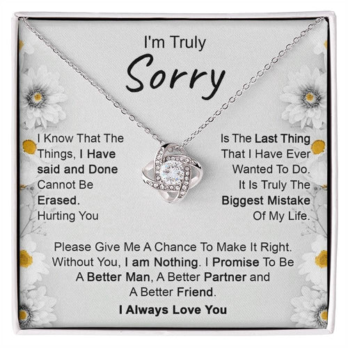 I’m Truly Sorry - Love Knot Necklace