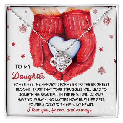 Daughter - In My Heart - Love Knot Necklace