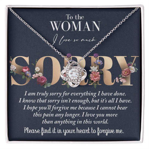 Sorry - Bear This Pain - Love Knot Necklace
