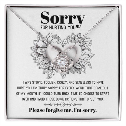Sorry - Turn Back Time - Love Knot Necklace