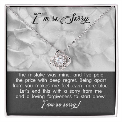 Sorry - With Deep Regret - Love Knot Necklace