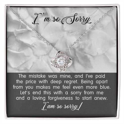Sorry - With Deep Regret - Love Knot Necklace