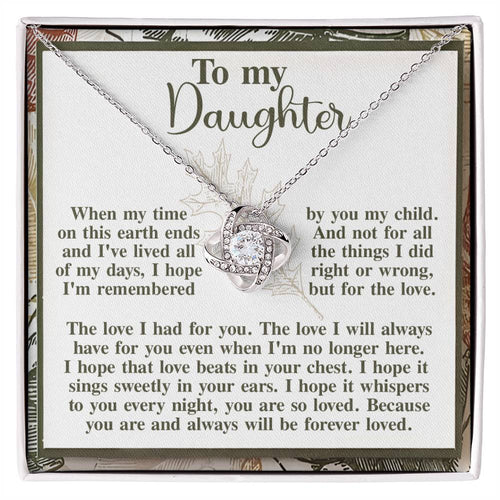 Daughter - In Your Ears - Love Knot Necklace