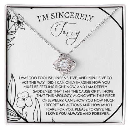 Sorry - Care For You - Love Knot Necklace