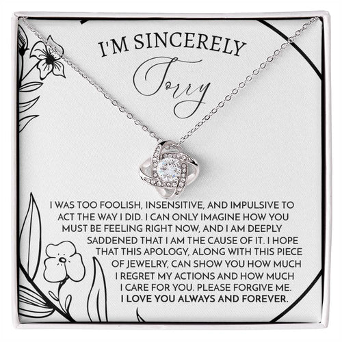 Sorry - Care For You - Love Knot Necklace