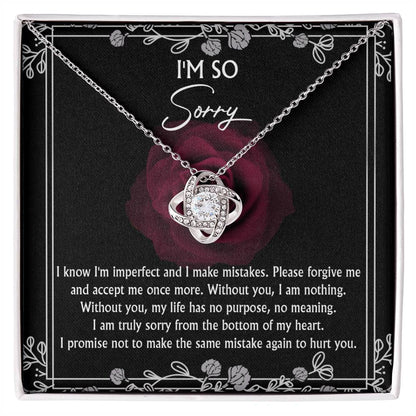 Sorry - I Am Nothing - Love Knot Necklace