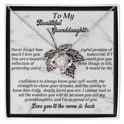 Granddaughter - Deeply Loved - Love Knot Necklace