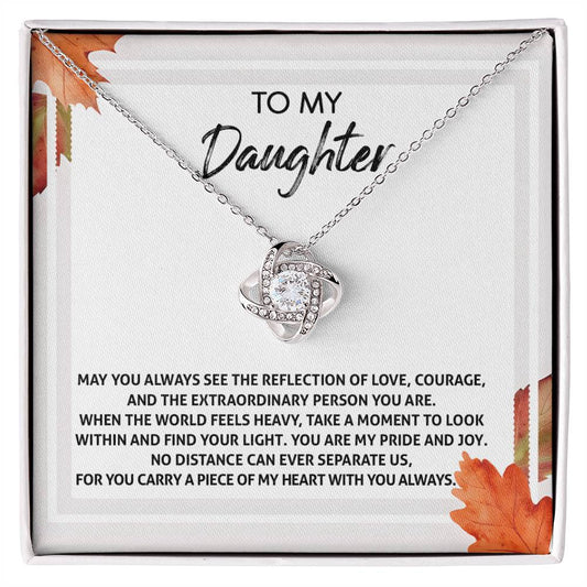 Daughter - Find Your Light - Love Knot Necklace