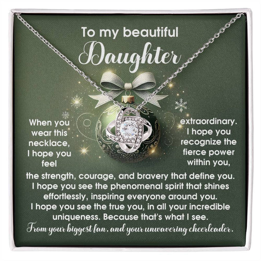 Daughter - Incredible Uniqueness - Love Knot Necklace