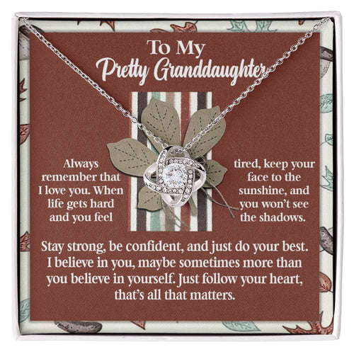 Granddaughter - See The Shadows - Love Knot Necklace