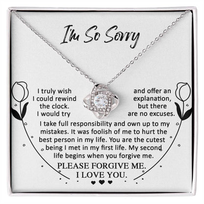 Sorry - My First Life - Love Knot Necklace