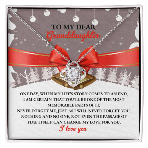 Granddaughter - Memorable Parts - Love Knot Necklace