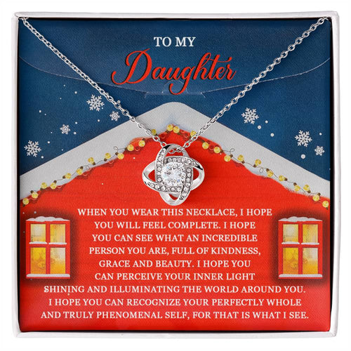 Daughter - Feel Complete - Love Knot Necklace