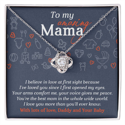 Mom To Be - At First Sight - Love Knot Necklace