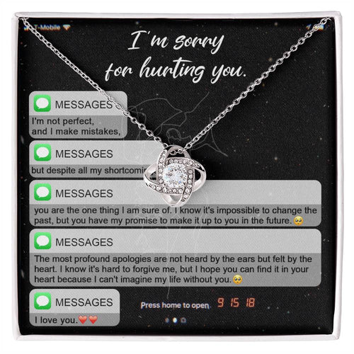 Sorry - Life Without You - Love Knot Necklace