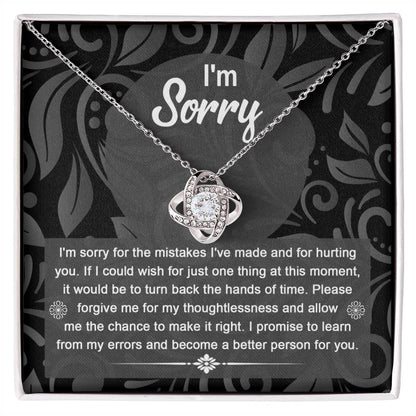 Sorry - Just One Thing - Love Knot Necklace