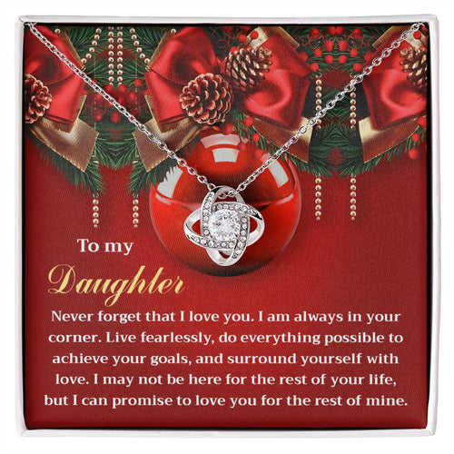 Daughter - Achieve Your Goals - Love Knot Necklace