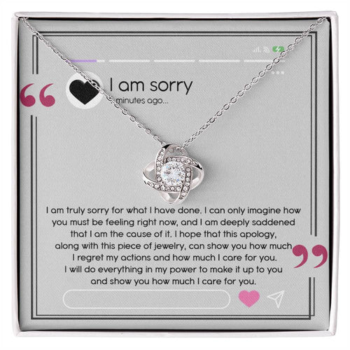 Sorry - Care For You - Love Knot Necklace