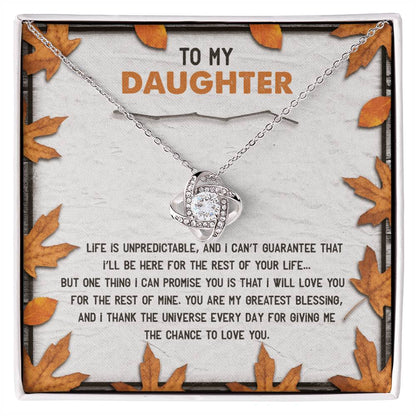 Daughter - My Greatest Blessing - Love Knot Necklace