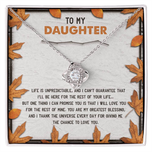Daughter - My Greatest Blessing - Love Knot Necklace