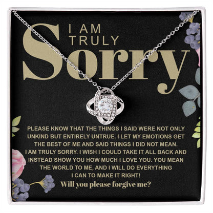 Sorry - Best Of Me - Love Knot Necklace