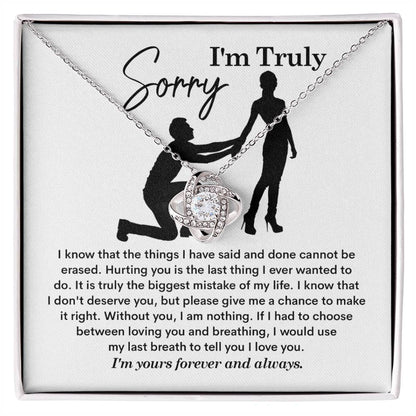 Sorry - My Last Breath - Love Knot Necklace