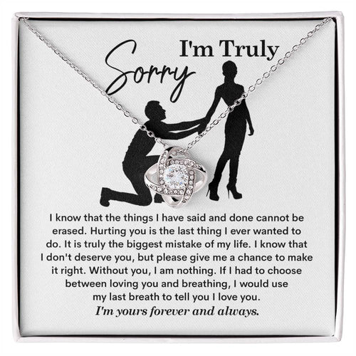 Sorry - My Last Breath - Love Knot Necklace