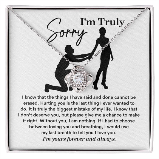 Sorry - My Last Breath - Love Knot Necklace
