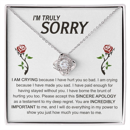Sorry - Made You Sad - Love Knot Necklace