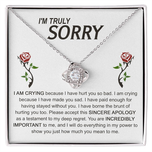 Sorry - Made You Sad - Love Knot Necklace