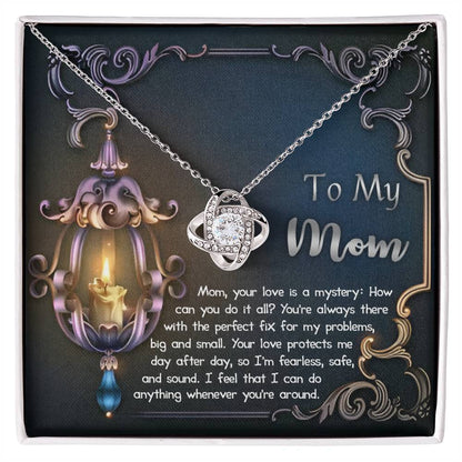 Mom - Love Is Mystery - Love Knot Necklace