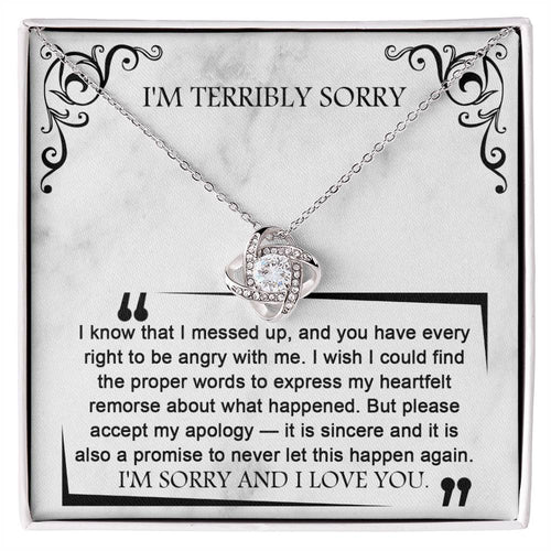 Sorry - Angry With Me - Love Knot Necklace