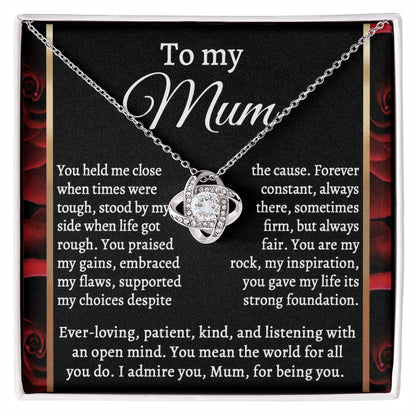 Mom - By My Side - Love Knot Necklace