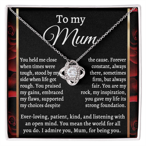 Mom - By My Side - Love Knot Necklace