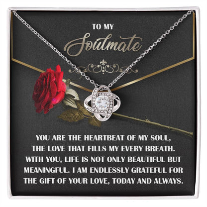 Soulmate - My Every Breath - Love Knot Necklace