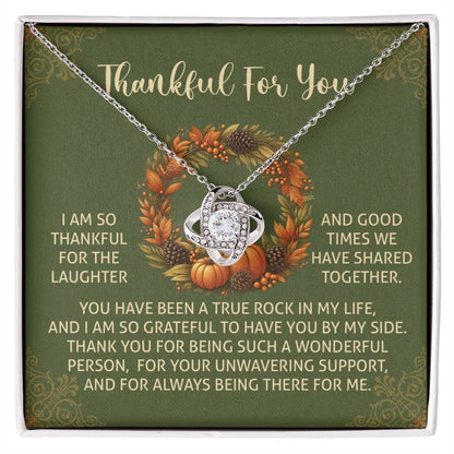 Thanksgiving - By My Side - Love Knot Necklace