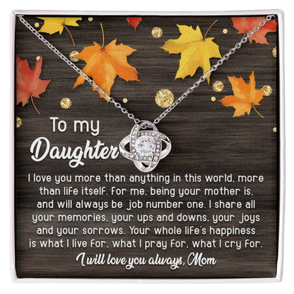 Daughter - Job Number One - Love Knot Necklace