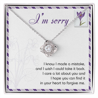 Sorry - Take It Back - Love Knot Necklace