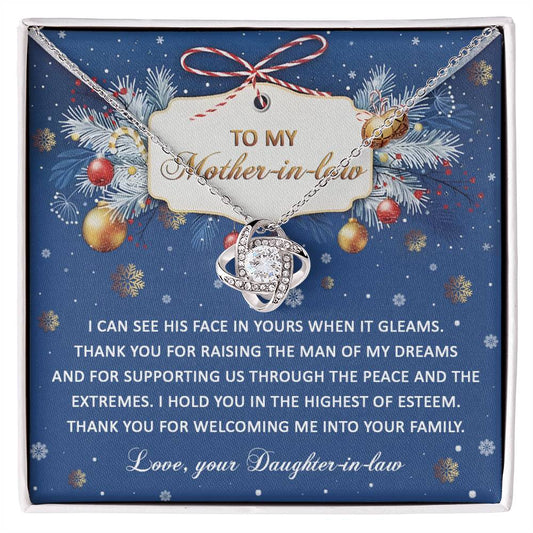 Mother-in-law - I Hold You - Love Knot Necklace
