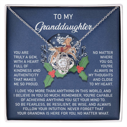 Granddaughter - Here For You - Love Knot Necklace