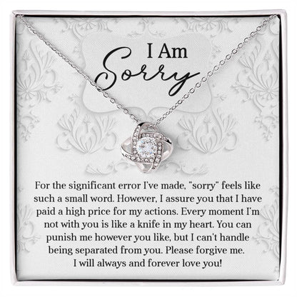 Sorry - Forever Love You - Love Knot Necklace