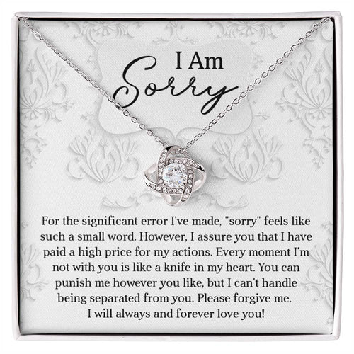 Sorry - Forever Love You - Love Knot Necklace