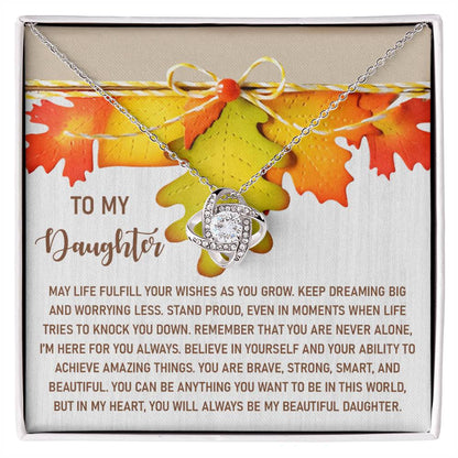Daughter - For You Always - Love Knot Necklace