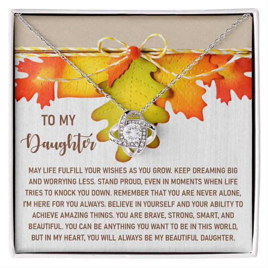 Daughter - For You Always - Love Knot Necklace