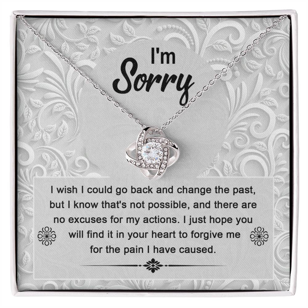 Sorry - Change The Past - Love Knot Necklace