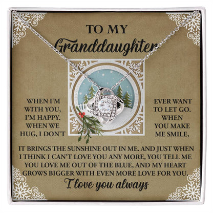 Granddaughter - Grows Bigger - Love Knot Necklace