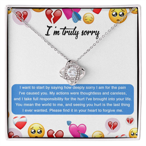 Sorry - How Deeply Sorry - Love Knot Necklace